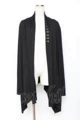 h.NAOTO / プリントカーデ  黒 Y-25-11-26-098-HN-TO-SZ-ZY