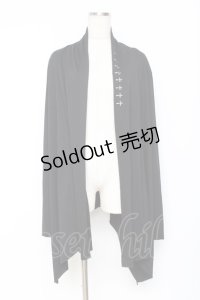 h.NAOTO / プリントカーデ  黒 Y-25-11-26-098-HN-TO-SZ-ZY