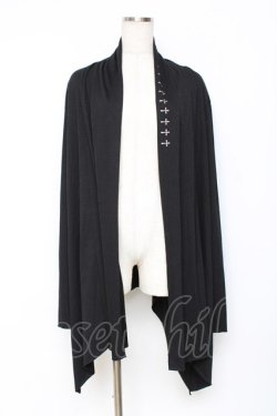 画像1: h.NAOTO / プリントカーデ  黒 Y-25-11-26-098-HN-TO-SZ-ZY