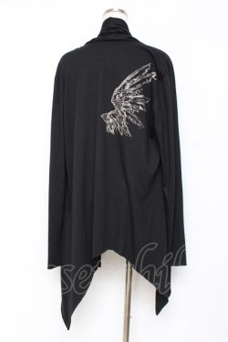 画像2: h.NAOTO / プリントカーデ  黒 Y-25-11-26-098-HN-TO-SZ-ZY