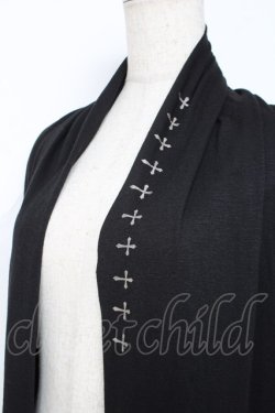 画像4: h.NAOTO / プリントカーデ  黒 Y-25-11-26-098-HN-TO-SZ-ZY