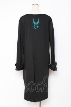 画像2: Sixh / 刺繍入りロングカーデ  黒 Y-25-11-26-099-HN-TO-SZ-ZY