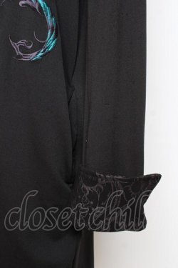 画像5: Sixh / 刺繍入りロングカーデ  黒 Y-25-11-26-099-HN-TO-SZ-ZY