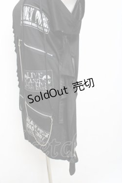 画像3: SEX POT ReVeNGe / クラッシュデザイン肩あきアシメロングカットソー M 黒 Y-25-11-26-100-SP-TO-SZ-ZY