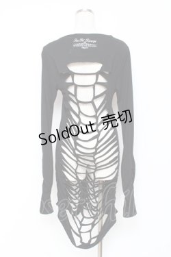 画像2: SEX POT ReVeNGe / ダメージ入りプリントロングカットソー M 黒 Y-25-11-26-101-SP-TO-SZ-ZY