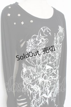 画像4: SEX POT ReVeNGe / ダメージ入りプリントロングカットソー M 黒 Y-25-11-26-101-SP-TO-SZ-ZY