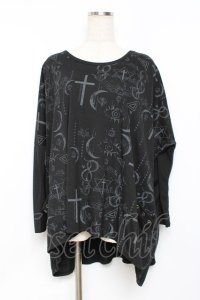 SEX POT ReVeNGe / SHOULDER LONG SLEEVE CUTSEW M 黒 Y-25-11-26-102-SP-TO-SZ-ZY