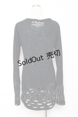 画像2: SEX POT ReVeNGe / キャラクターpt裾ダメージカットソー S 黒 Y-25-11-26-103-SP-TS-SZ-ZY