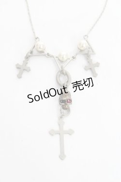 画像1: SEX POT ReVeNGe / 十字×スカルネックレス  シルバー Y-25-11-26-002-SP-AC-SZ-ZY