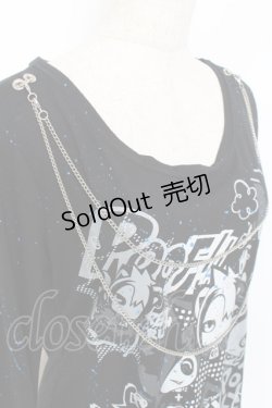 画像4: SEX POT ReVeNGe / キャラクターpt裾ダメージカットソー S 黒 Y-25-11-26-103-SP-TS-SZ-ZY