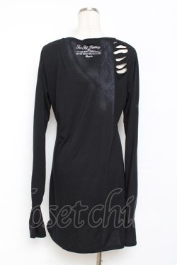 画像2: SEX POT ReVeNGe / 悪魔プリントダメージ入りロングカットソー M 黒 Y-25-11-26-106-SP-TO-SZ-ZY