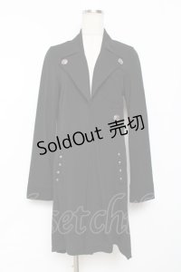 SEX POT ReVeNGe / 襟付きロングカーディガン M 黒 Y-25-11-26-109-SP-TO-SZ-ZI