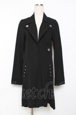 画像1: SEX POT ReVeNGe / 襟付きロングカーディガン M 黒 Y-25-11-26-109-SP-TO-SZ-ZY