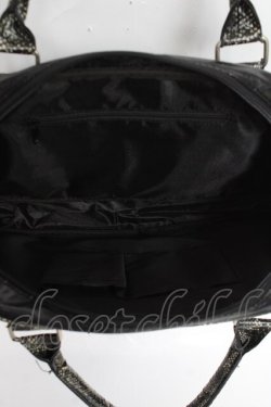 画像4: SEX POT ReVeNGe / スカルスタッズクロコハンドバッグ  黒 Y-25-11-26-014-SP-ZA-SZ-ZY