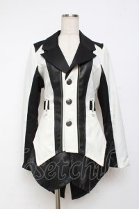 SEX POT ReVeNGe / INNOCENCEレイヤードジャケット M 白×黒 Y-25-11-26-111-SP-JA-SZ-ZS