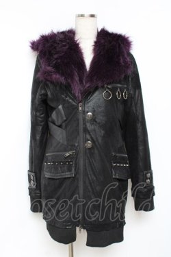 画像1: SEX POT ReVeNGe / GORGEOS FUR BLACK コート M 黒 Y-25-11-26-114-SP-CO-SZ-ZY