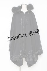 SEX POT ReVeNGe / ゴージャスポンチョパーカ L 黒 Y-25-11-26-115-SP-CO-SZ-ZY