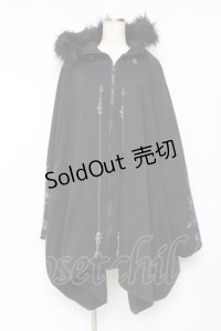 SEX POT ReVeNGe / ゴージャスポンチョパーカ L 黒 Y-25-11-26-115-SP-CO-SZ-ZY