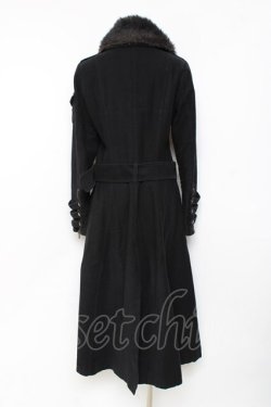 画像2: BPN / 襟ファーデザインロングコート  黒 Y-25-11-26-116-GO-CO-SZ-ZY