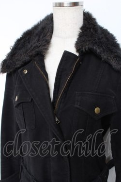 画像5: BPN / 襟ファーデザインロングコート  黒 Y-25-11-26-116-GO-CO-SZ-ZY