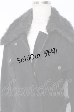 画像5: BPN / 襟ファーデザインロングコート  黒 Y-25-11-26-116-GO-CO-SZ-ZTC033