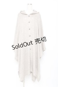 ALGONQUINS / ニットロングフードポンチョ F ベージュ Y-25-11-26-117-AL-TO-SZ-ZY