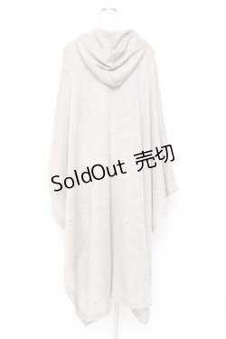 画像2: ALGONQUINS / ニットロングフードポンチョ F ベージュ Y-25-11-26-117-AL-TO-SZ-ZY