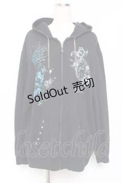 画像1: SEX POT ReVeNGe / グラフィックptZIPパーカー F 黒 Y-25-11-26-119-SP-TO-SZ-ZY