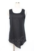 ALGONQUINS / グログランレースアップノースリーブトップス F 黒 Y-25-11-26-121-AL-TO-SZ-ZY