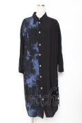 ALGONQUINS / タイダイフロント空きワンピース F 黒×青 Y-25-11-26-124-AL-OP-SZ-ZY
