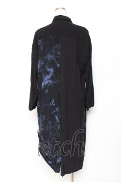 画像2: ALGONQUINS / タイダイフロント空きワンピース F 黒×青 Y-25-11-26-124-AL-OP-SZ-ZY