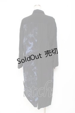 画像2: ALGONQUINS / タイダイフロント空きワンピース F 黒×青 Y-25-11-26-124-AL-OP-SZ-ZY