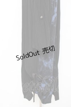 画像3: ALGONQUINS / タイダイフロント空きワンピース F 黒×青 Y-25-11-26-124-AL-OP-SZ-ZY