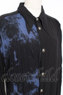 画像4: ALGONQUINS / タイダイフロント空きワンピース F 黒×青 Y-25-11-26-124-AL-OP-SZ-ZY