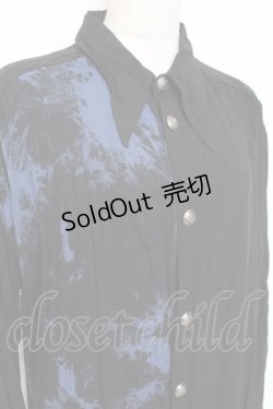 画像4: ALGONQUINS / タイダイフロント空きワンピース F 黒×青 Y-25-11-26-124-AL-OP-SZ-ZY