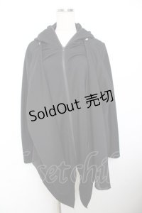 ALGONQUINS / 猫耳ZIPイレヘムパーカー F 黒 Y-25-11-26-126-AL-TO-SZ-ZY