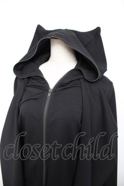 画像3: ALGONQUINS / 猫耳ZIPイレヘムパーカー F 黒 Y-25-11-26-126-AL-TO-SZ-ZY