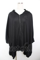 ALGONQUINS / 刺繍変形ジップパーカー F 黒 Y-25-11-26-127-AL-TO-SZ-ZI