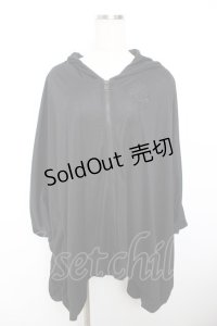 ALGONQUINS / 刺繍変形ジップパーカー F 黒 Y-25-11-26-127-AL-TO-SZ-ZI