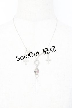 画像2: SEX POT ReVeNGe / 十字×スカルネックレス  シルバー Y-25-11-26-002-SP-AC-SZ-ZY