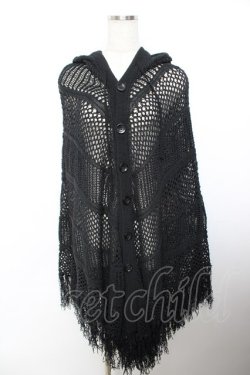 画像1: CIVARIZE / Array ローゲージニットポンチョ F ブラック Y-25-11-26-134-GO-TO-SZ-ZY