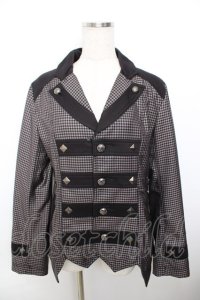 ALGONQUINS / ブロックチェック柄ジャケット F 黒 Y-25-11-26-136-AL-JA-SZ-ZI