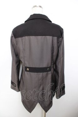 画像2: ALGONQUINS / ブロックチェック柄ジャケット F 黒 Y-25-11-26-136-AL-JA-SZ-ZY