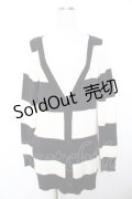 PEACE NOW / ボーダーカーディガン M 黒×白 Y-25-11-26-137-PU-TO-SZ-ZY