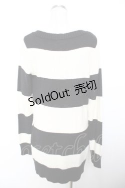 画像2: PEACE NOW / ボーダーカーディガン M 黒×白 Y-25-11-26-137-PU-TO-SZ-ZY