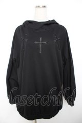 ALGONQUINS / クロス穴空きパーカー F 黒 Y-25-11-26-139-AL-TO-SZ-ZY