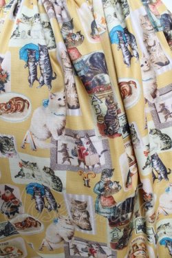 画像3: Perla nell' ostrica / ヴィンテージキャットキャミワンピース  イエロー Y-25-11-26-140-EL-OP-SZ-ZY