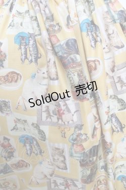 画像3: Perla nell' ostrica / ヴィンテージキャットキャミワンピース  イエロー Y-25-11-26-140-EL-OP-SZ-ZI