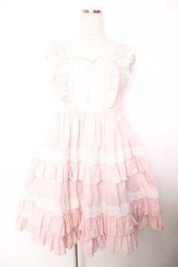 画像1: MAM MAXICIMAM / リリックローズラシーヌジャンパースカート  ピンク Y-25-11-26-142-LO-OP-SZ-ZY