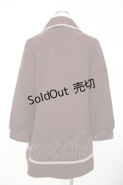 画像2: axes femme / 襟ローズ刺繍コート M 茶 Y-25-11-26-143-AX-CO-SZ-ZY